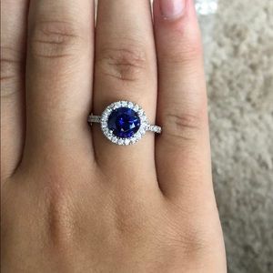 Genuine 925 sterling silver 3 pc tanzanite set.